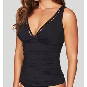 Sea Level Lola Tankini Top  Black  NWT US  4